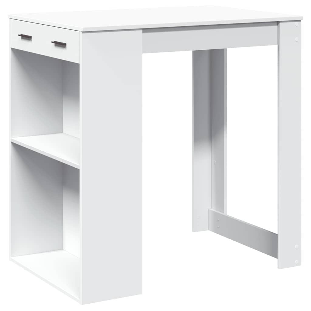 Tavolo da Bar Bianco 102x70x103,5 cm in Truciolato | homemem39
