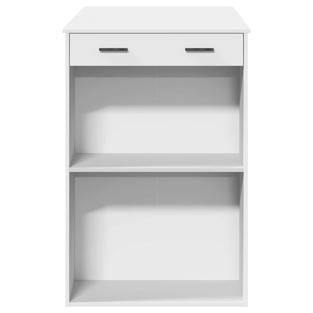 Tavolo da Bar Bianco 102x70x103,5 cm in Truciolato | homemem39