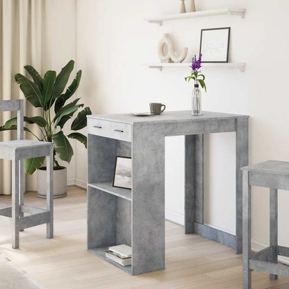 Tavolo da Bar Grigio Cemento 102x70x103,5 cm in Truciolato | homemem39