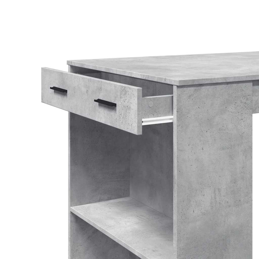 Tavolo da Bar Grigio Cemento 102x70x103,5 cm in Truciolato | homemem39