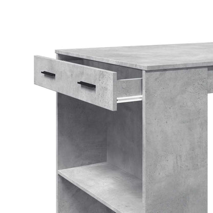 Tavolo da Bar Grigio Cemento 102x70x103,5 cm in Truciolato | homemem39