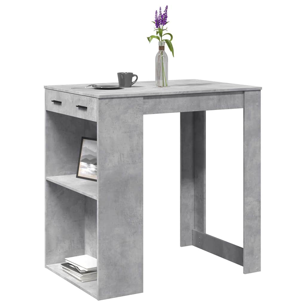 Tavolo da Bar Grigio Cemento 102x70x103,5 cm in Truciolato | homemem39