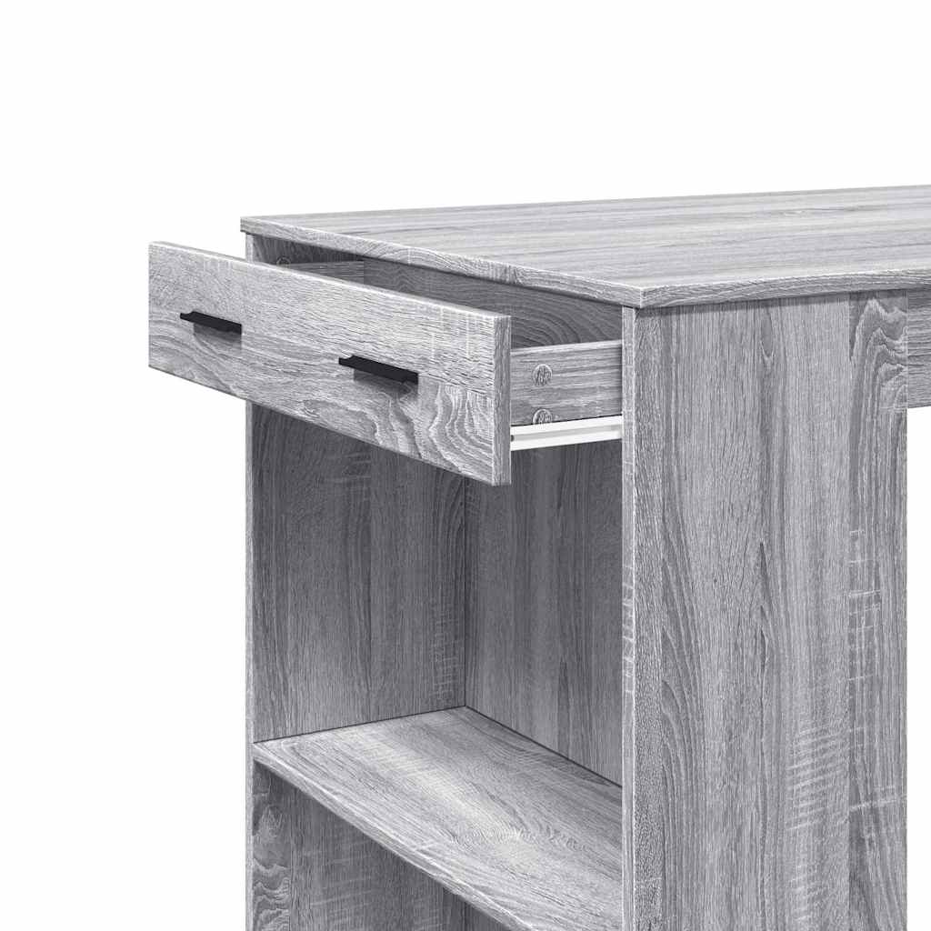 Tavolo da Bar Grigio Sonoma 102x70x103,5 cm in Truciolato | homemem39