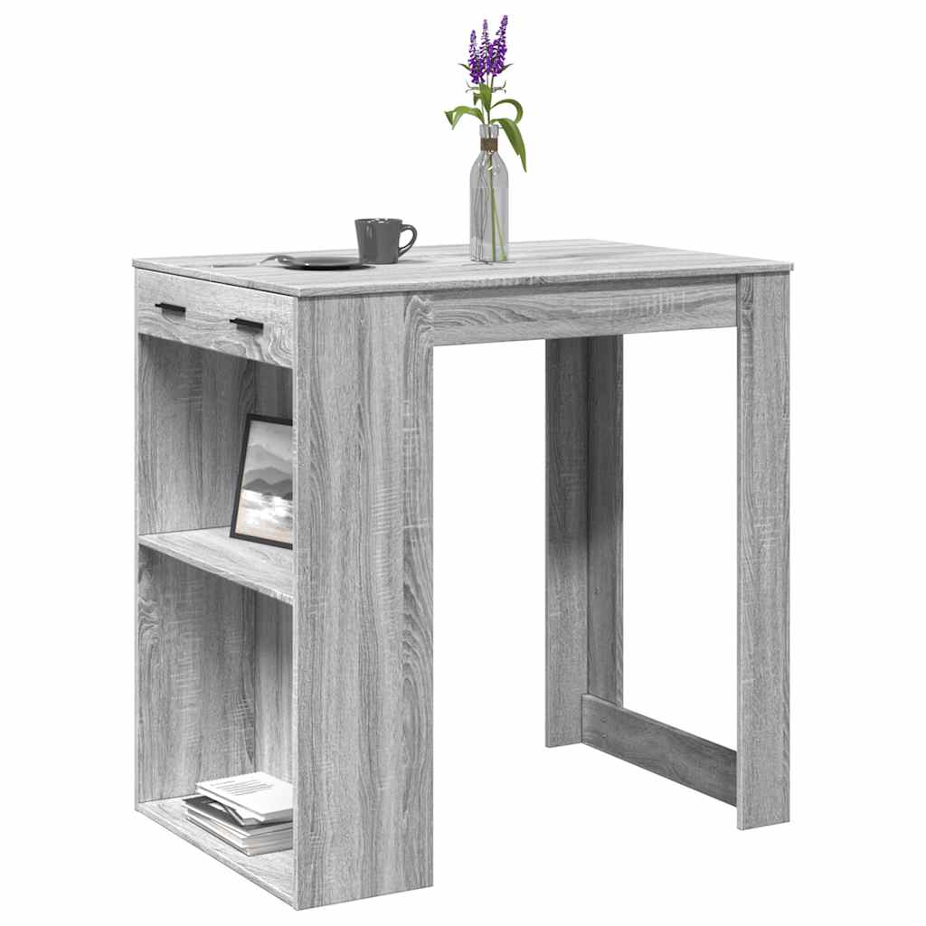 Tavolo da Bar Grigio Sonoma 102x70x103,5 cm in Truciolato | homemem39