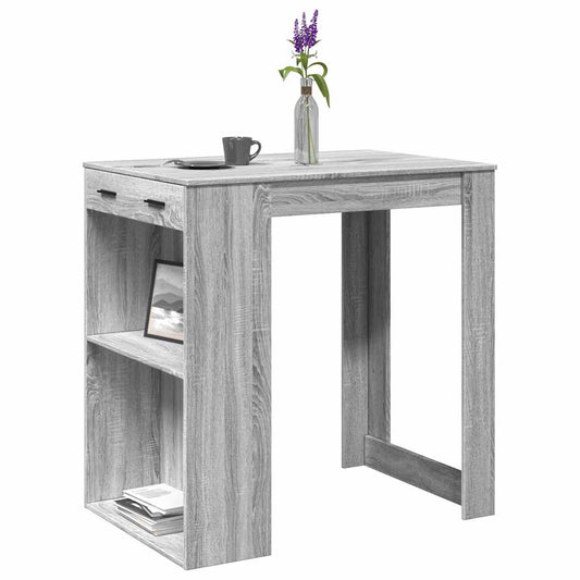Tavolo da Bar Grigio Sonoma 102x70x103,5 cm in Truciolato | homemem39