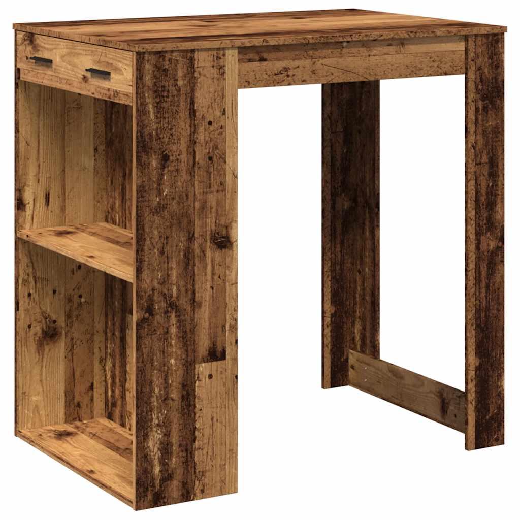 Tavolo da Bar Legno Antico 102x70x103,5 cm in in Truciolato | homemem39