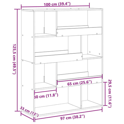 Libreria Bianca 100x33x125,5 cm in Truciolato