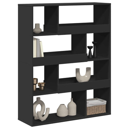 Libreria Nera 100x33x125,5 cm in Legno Multistrato