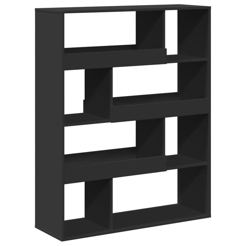 Libreria Nera 100x33x125,5 cm in Legno Multistrato