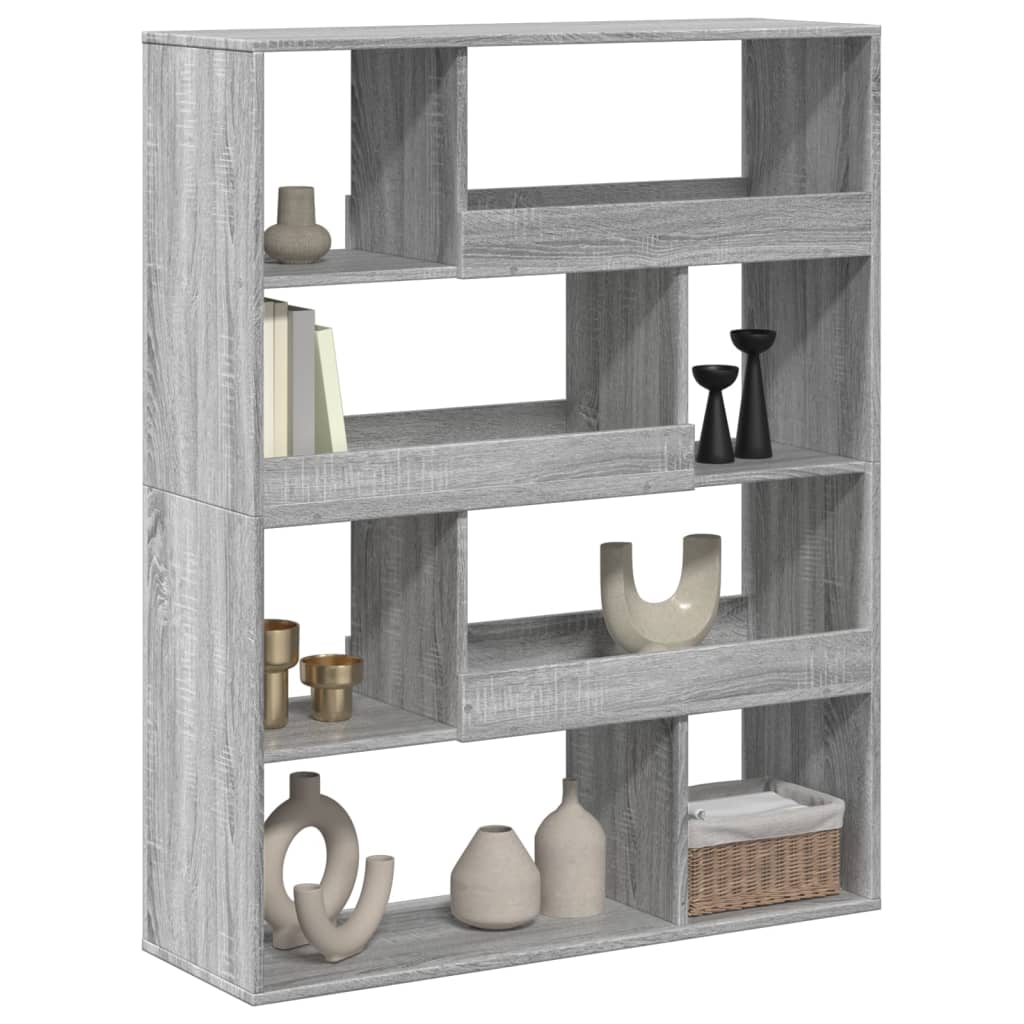 Libreria Grigio Sonoma 100x33x125,5 cm in Legno Multistrato