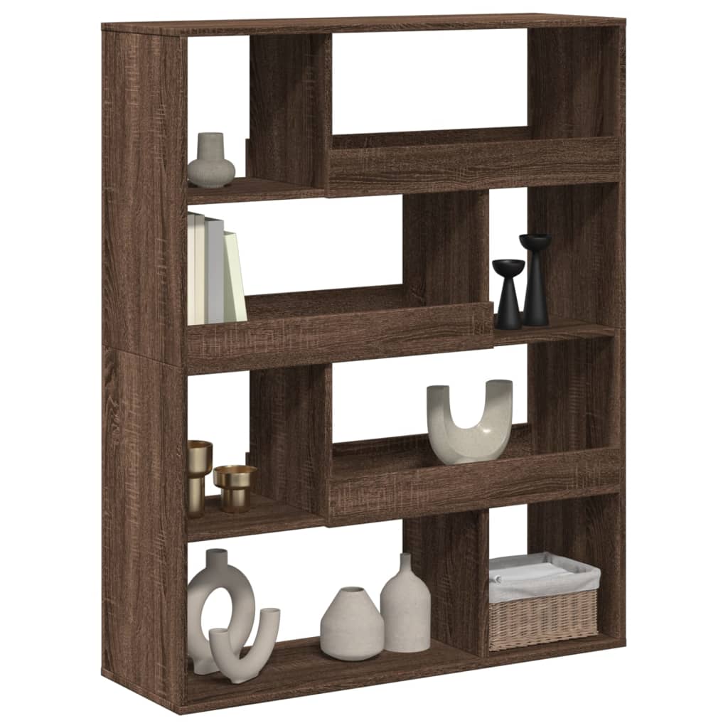 Libreria Rovere Marrone 100x33x125,5 cm in Legno Multistrato