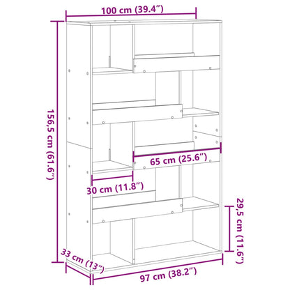 Libreria Grigio Sonoma 100x33x156,5 cm in Truciolato