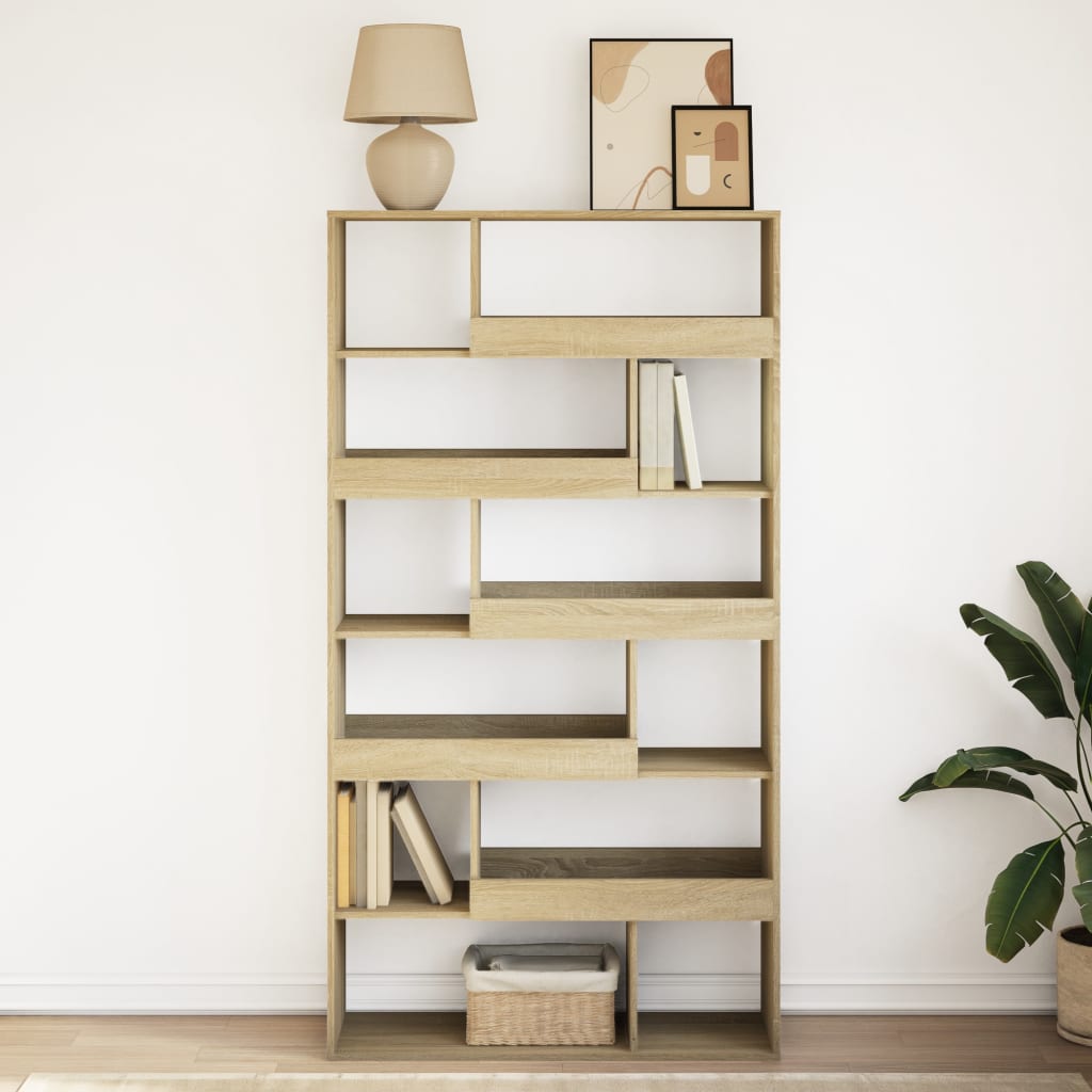 Libreria Rovere Sonoma 100x33x187,5 cm in Truciolato