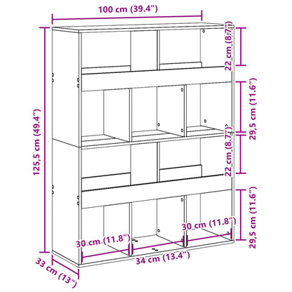 Libreria Bianca 100x33x125,5 cm in Truciolato