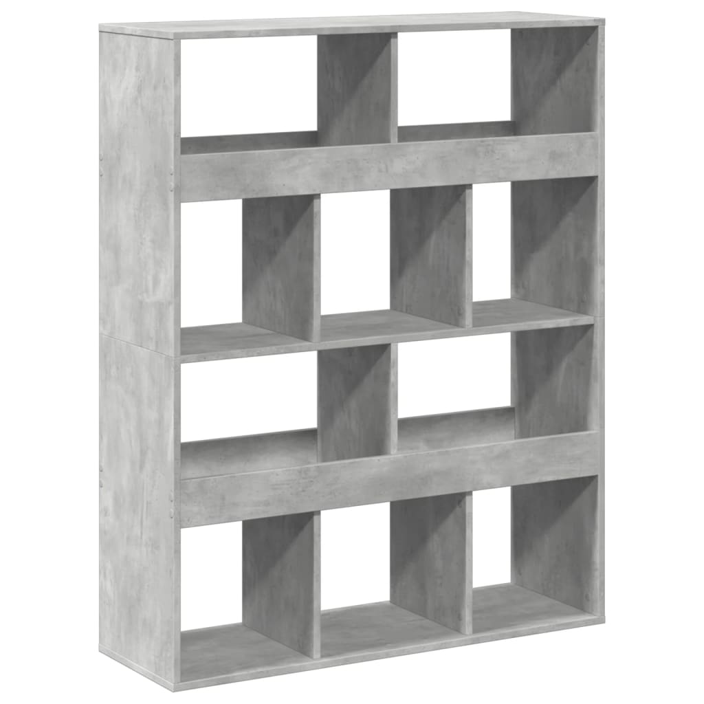 Libreria Grigio Cemento 100x33x125,5 cm in Legno Multistrato