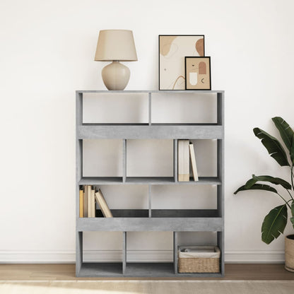 Libreria Grigio Cemento 100x33x125,5 cm in Legno Multistrato