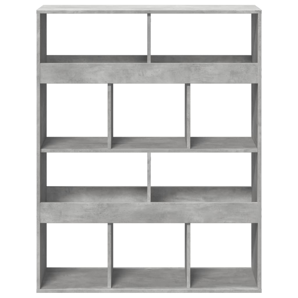 Libreria Grigio Cemento 100x33x125,5 cm in Legno Multistrato