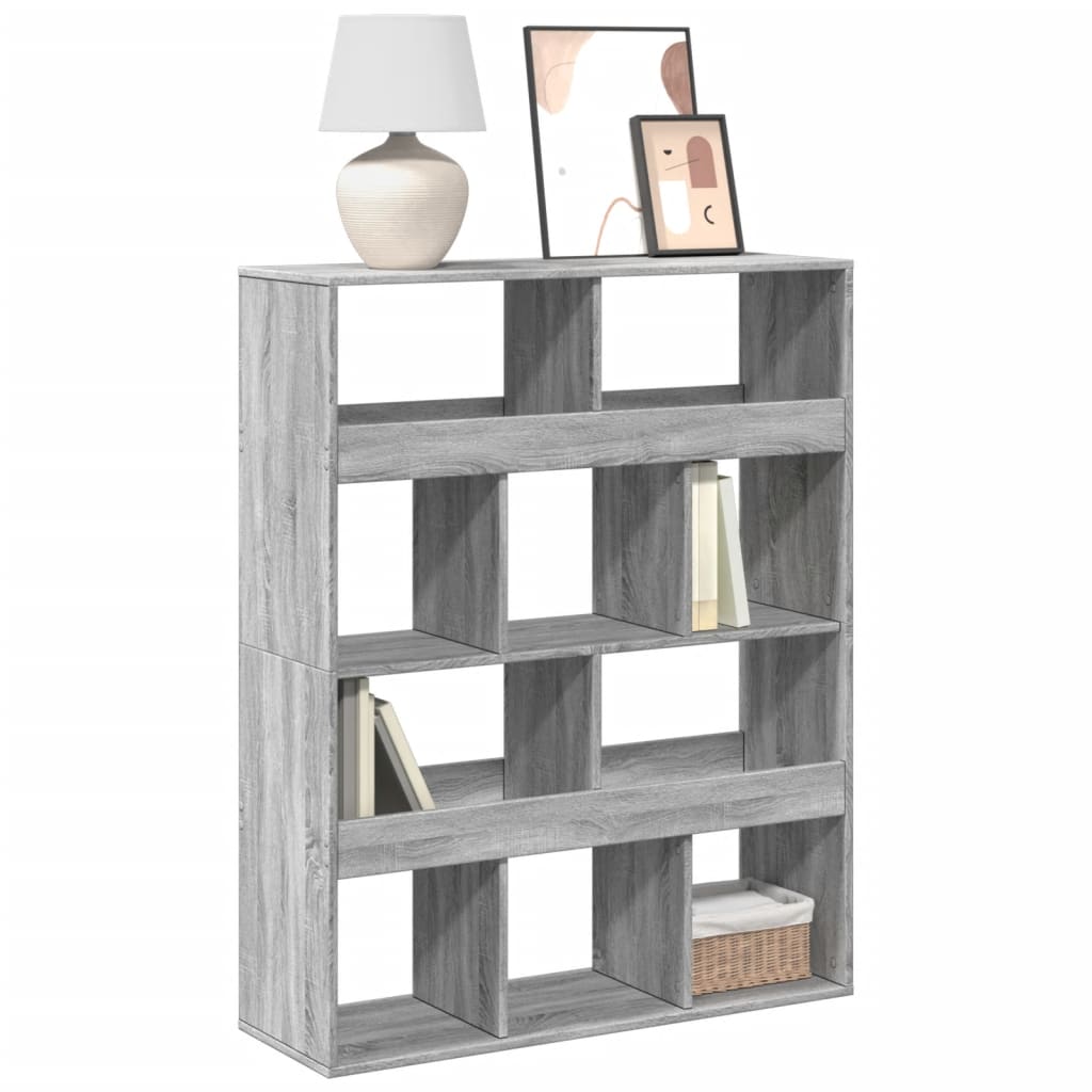 Libreria Grigio Sonoma 100x33x125,5 cm in Legno Multistrato