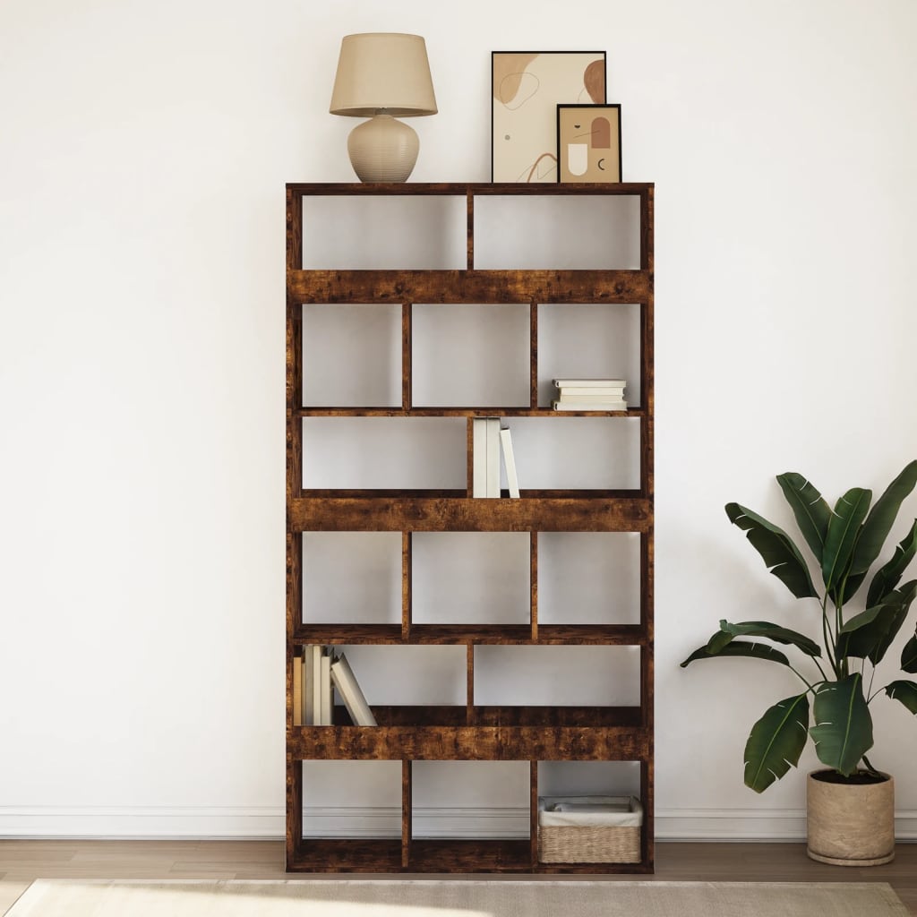 Libreria Rovere Fumo 100x33x187,5 cm in Truciolato