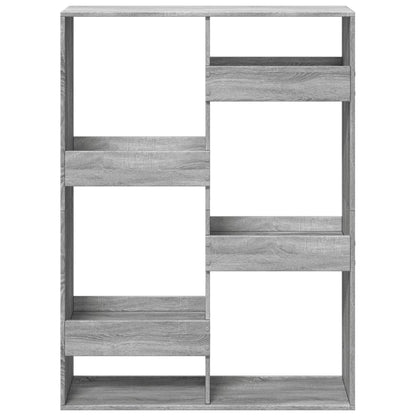 Libreria Grigio Sonoma 100x33x135 cm in Legno Multistrato