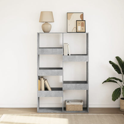 Libreria Grigio Cemento 100x33x155,5 cm in Legno Multistrato