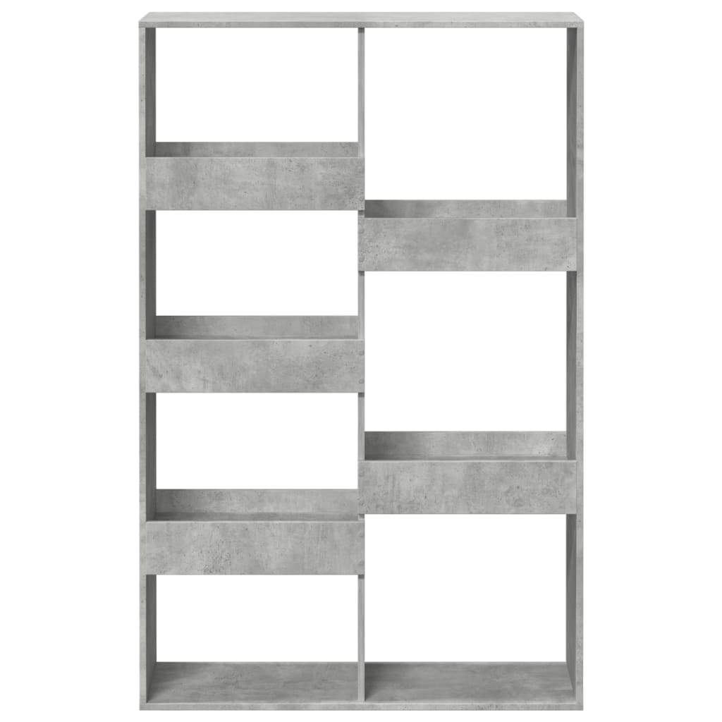 Libreria Grigio Cemento 100x33x155,5 cm in Legno Multistrato