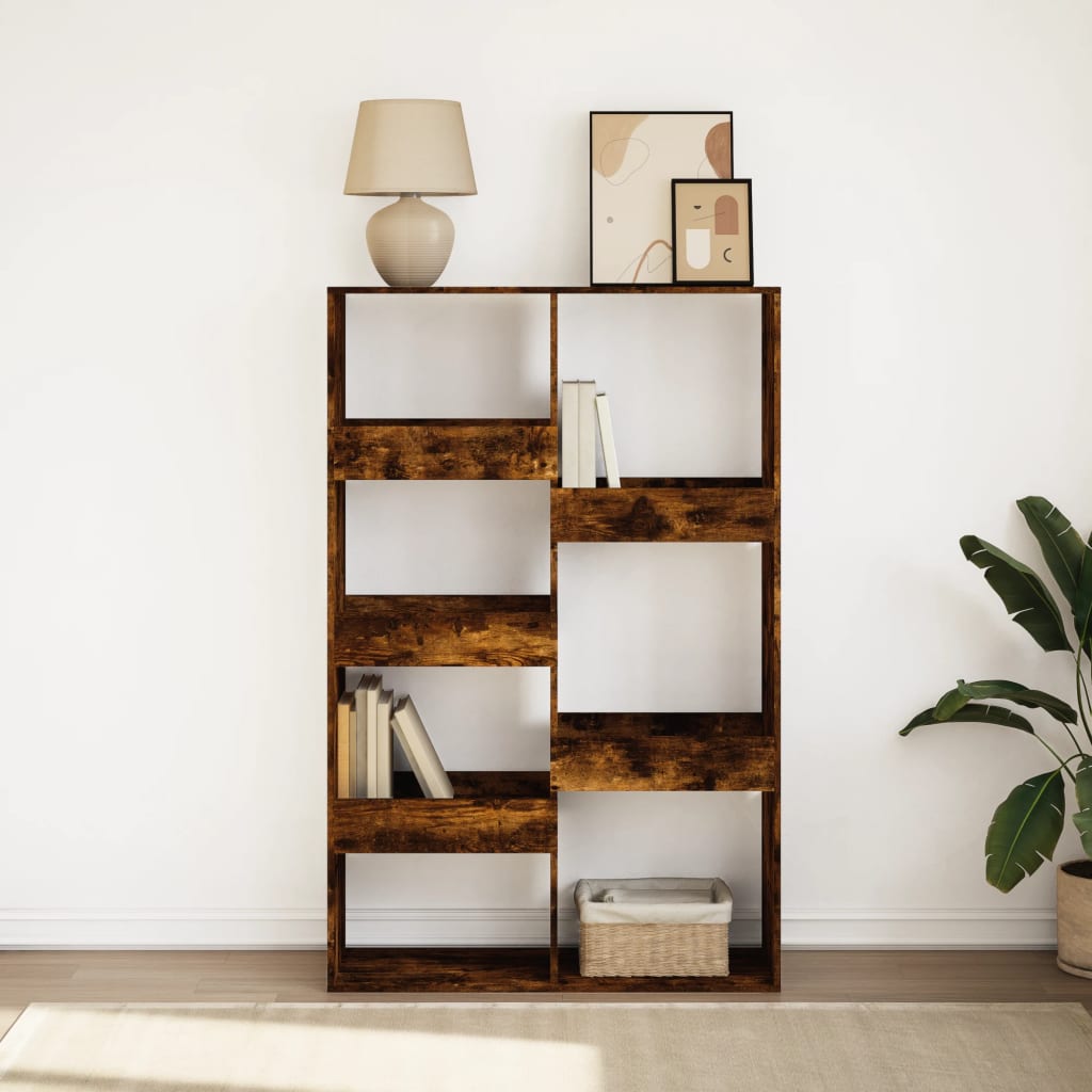 Libreria Rovere Fumo 100x33x155,5 cm in Legno Multistrato