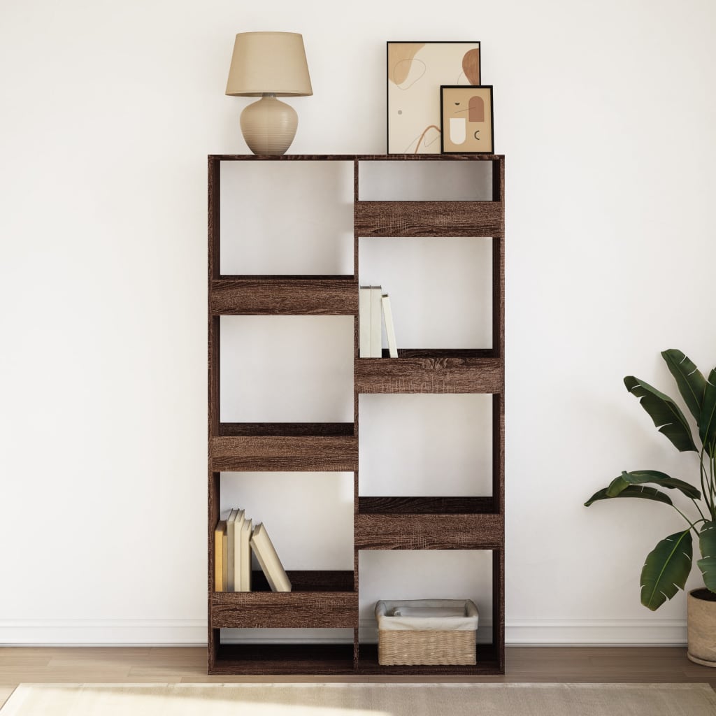 Libreria Rovere Marrone 100x33x175 cm in Legno Multistrato