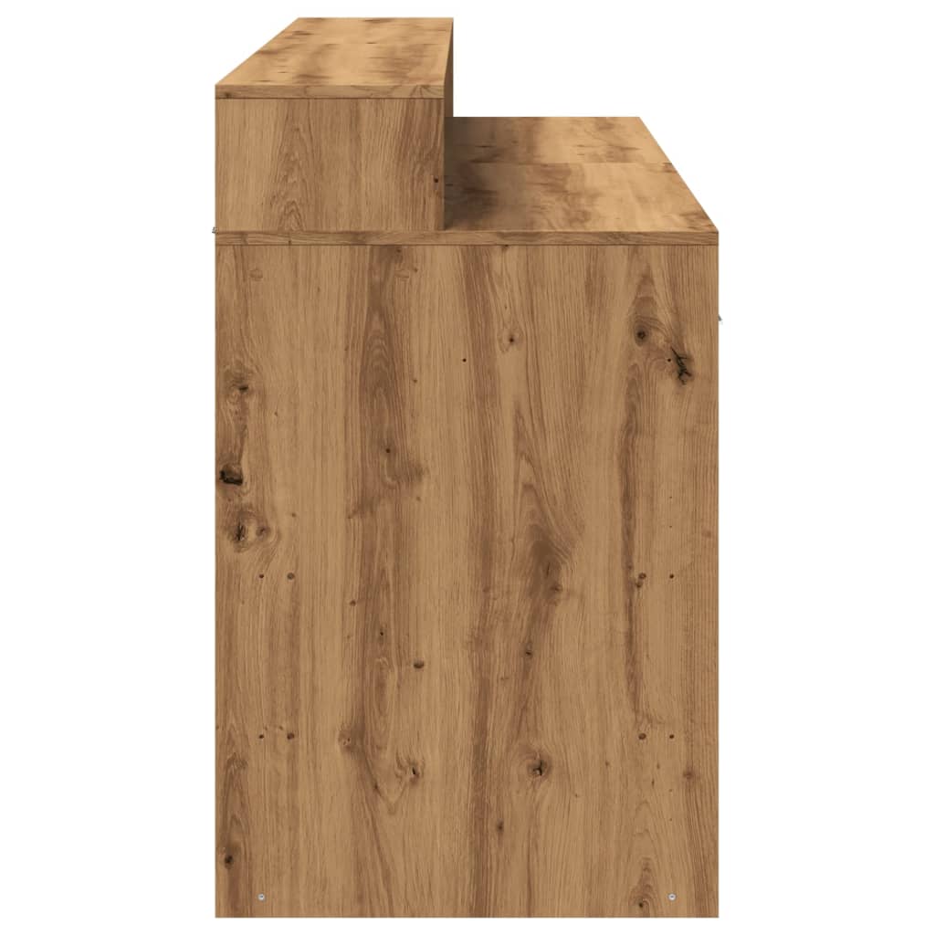 Scrivania con Luci LED Rovere 140x55x91 cm in Legno Multistrato - homemem39