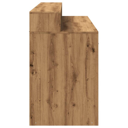 Scrivania con Luci LED Rovere 140x55x91 cm in Legno Multistrato - homemem39