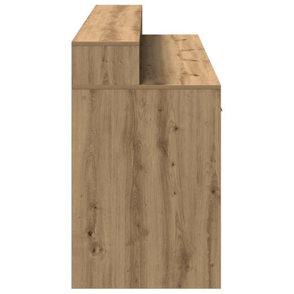 Scrivania con Luci LED Rovere 160x55x91 cm in Legno Multistrato