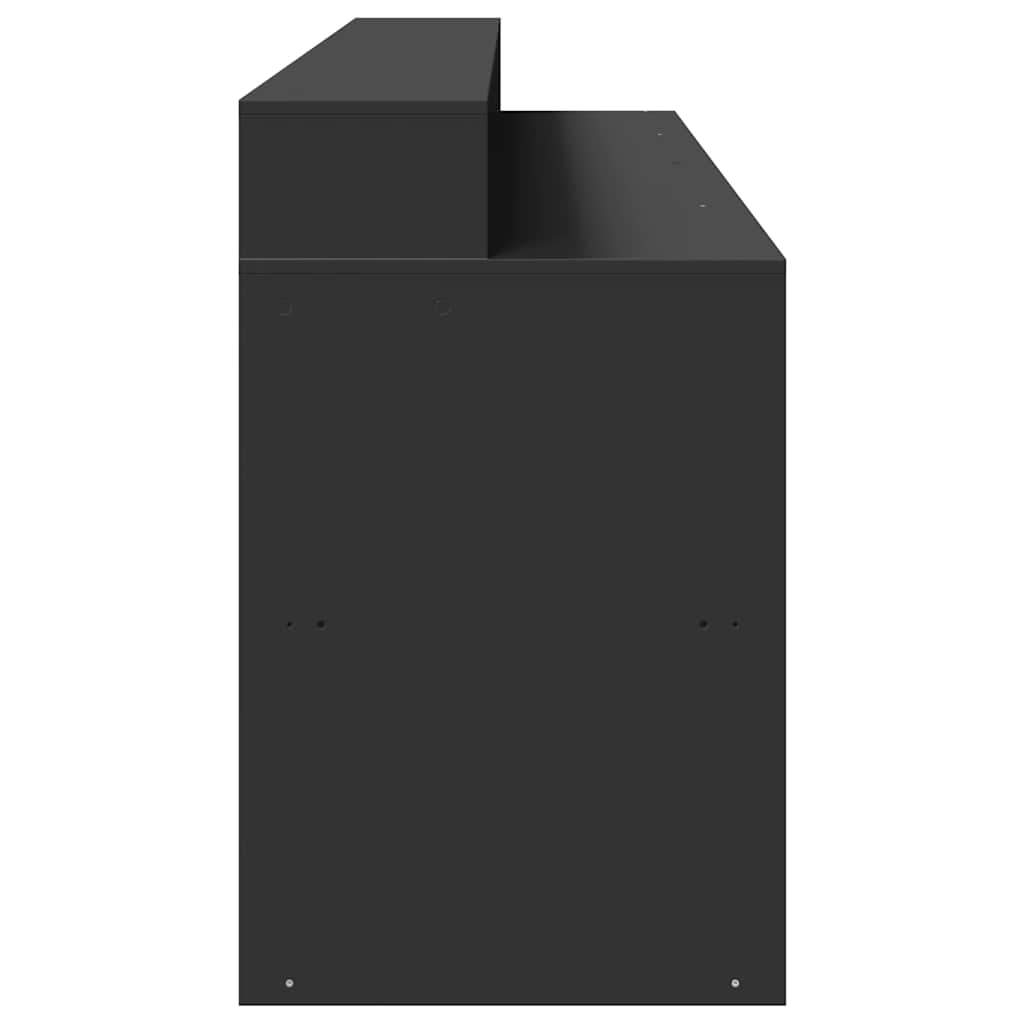 Scrivania con Luci LED Nera 200x55x91 cm in Truciolato | homemem39
