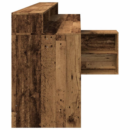 Scrivania con Luci LED Legno Antico 200x104x91 cm in Truciolato