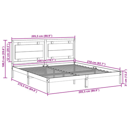 Giroletto Extra Lungo senza Materasso 200x210 cm Legno Massello | homemem39
