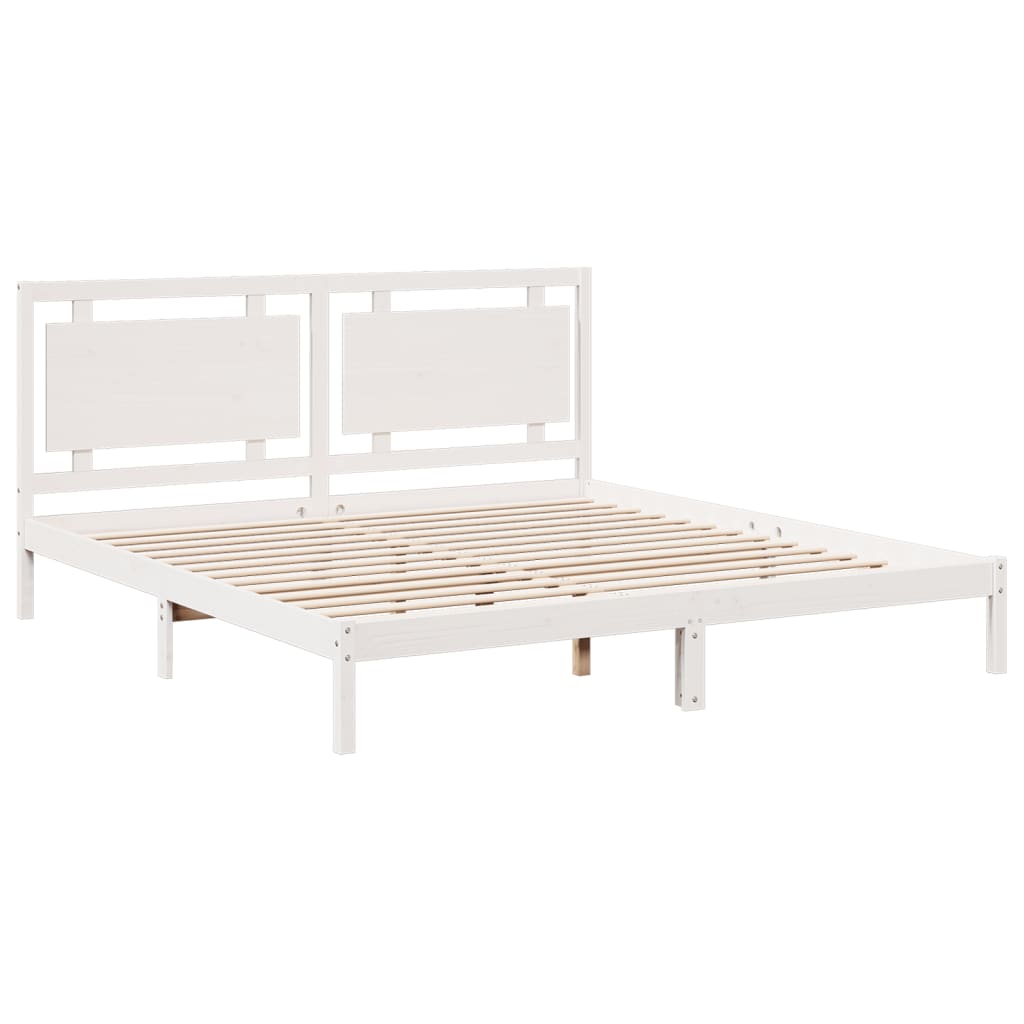 Giroletto Extra Lungo senza Materasso Bianco 200x210cm Massello | homemem39