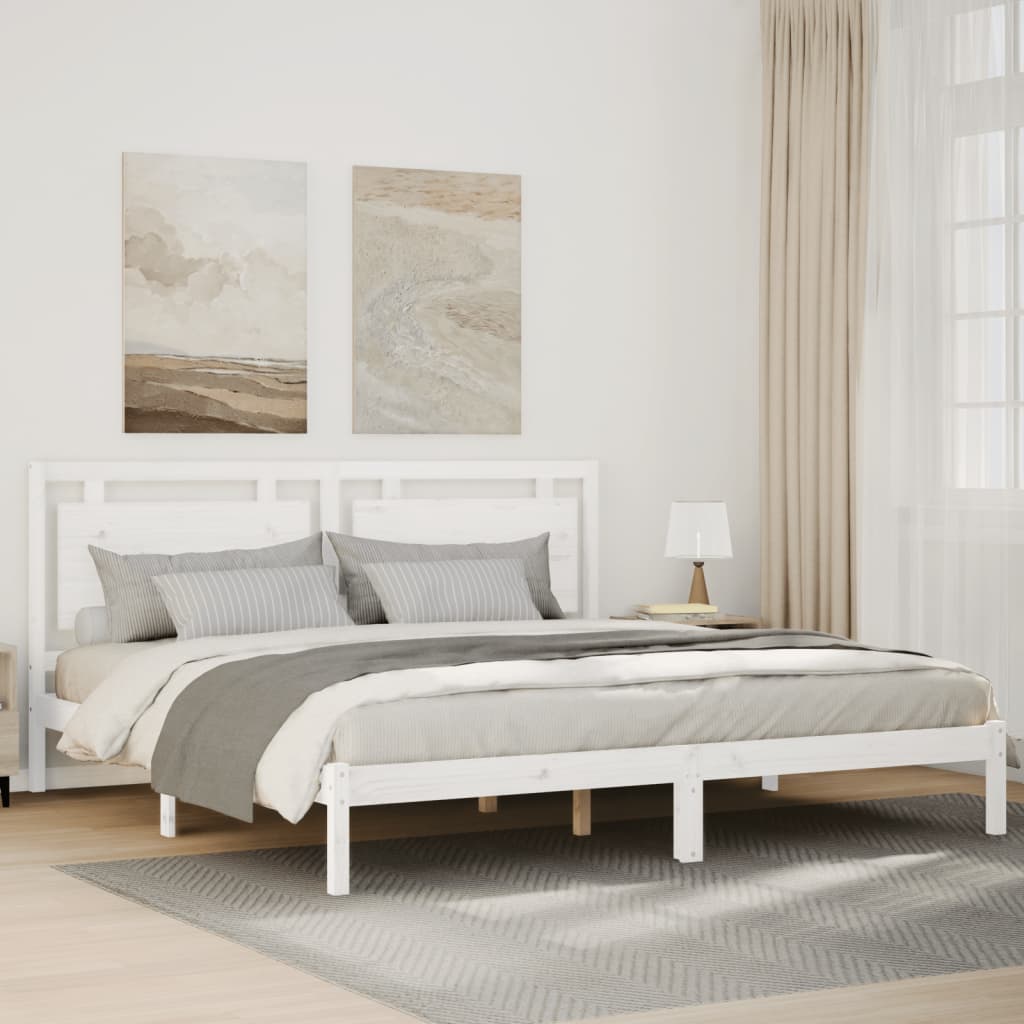Giroletto Extra Lungo senza Materasso Bianco 200x210cm Massello | homemem39