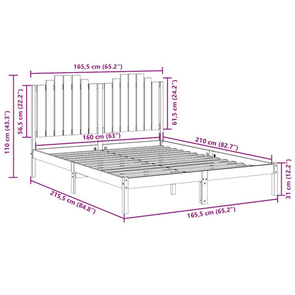Giroletto Extra Lungo senza Materasso 160x210 cm Legno Massello | homemem39