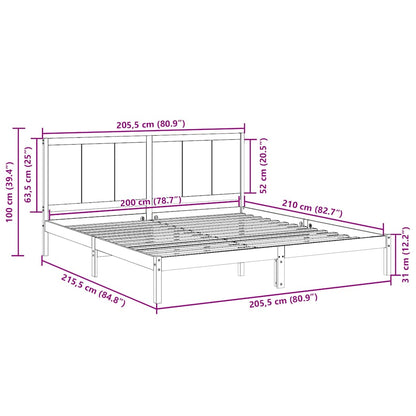 Giroletto Extra Lungo senza Materasso 200x210 cm Legno Massello | homemem39