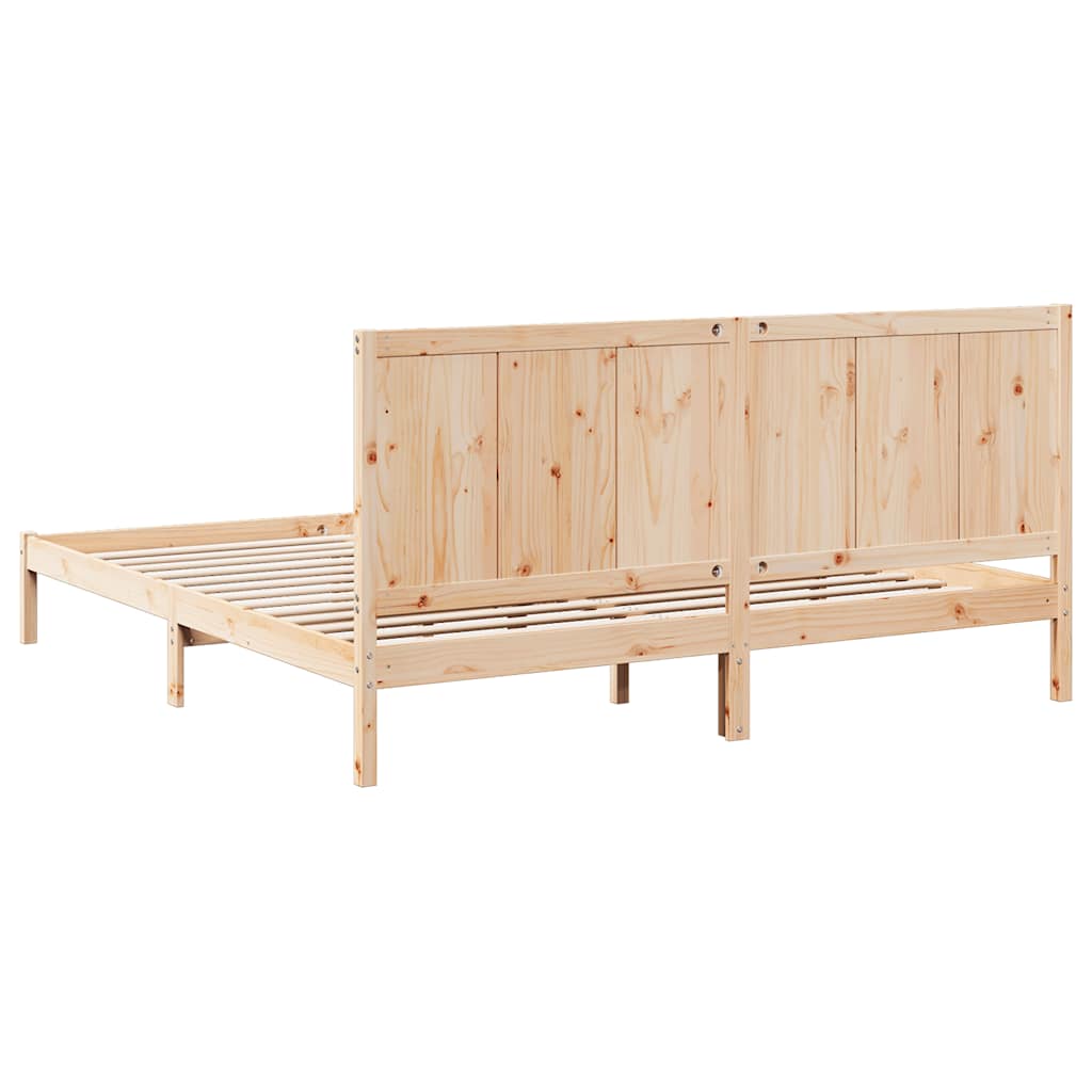 Giroletto Extra Lungo senza Materasso 200x220 cm Legno Massello | homemem39