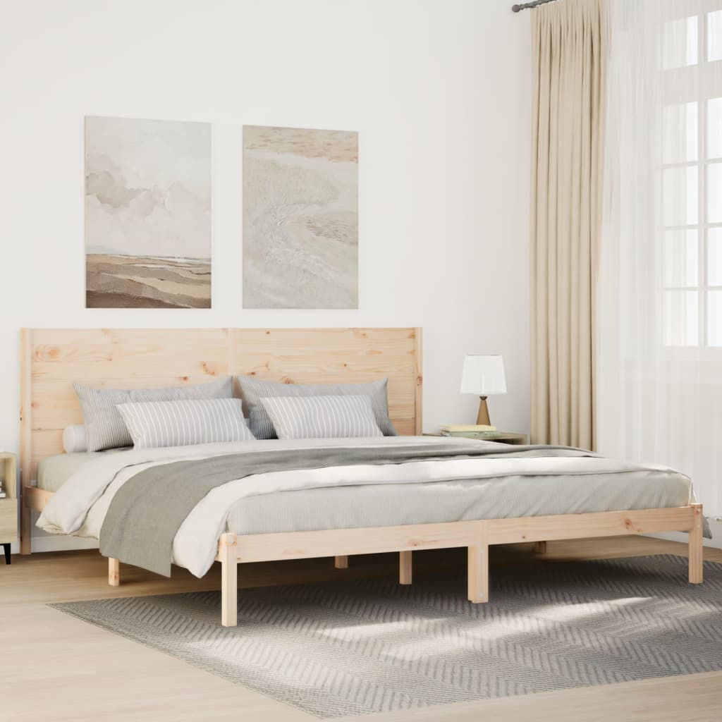 Giroletto Extra Lungo senza Materasso 200x220 cm Legno Massello | homemem39