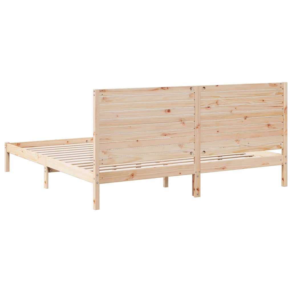 Giroletto Extra Lungo senza Materasso 200x210 cm Legno Massello | homemem39