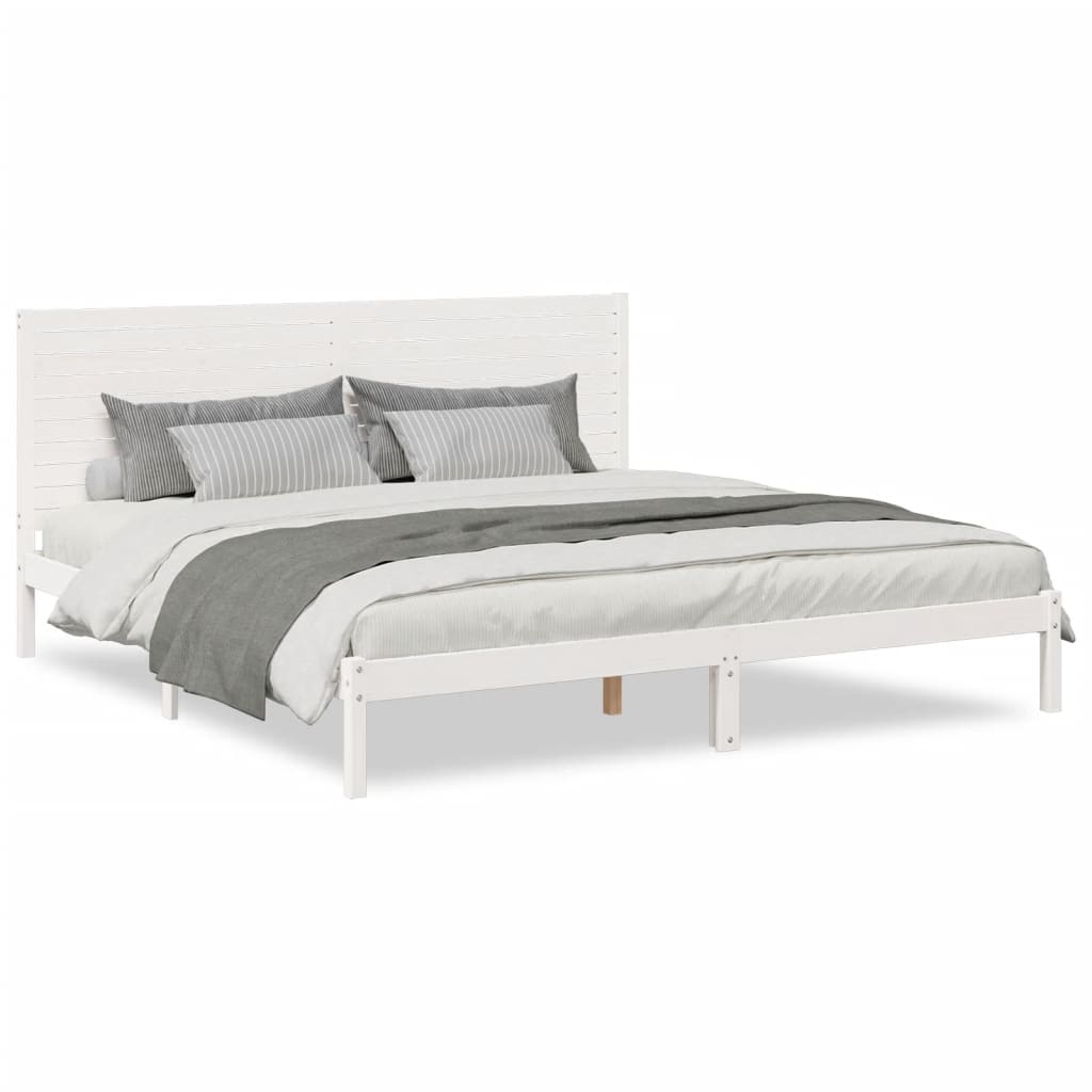 Giroletto Extra Lungo senza Materasso Bianco 200x210cm Massello | homemem39