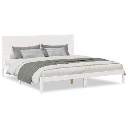 Giroletto Extra Lungo senza Materasso Bianco 200x210cm Massello | homemem39