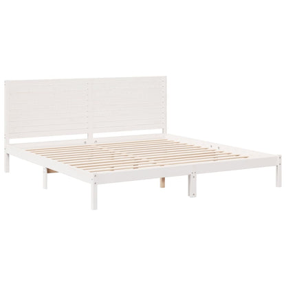 Giroletto Extra Lungo senza Materasso Bianco 200x210cm Massello | homemem39