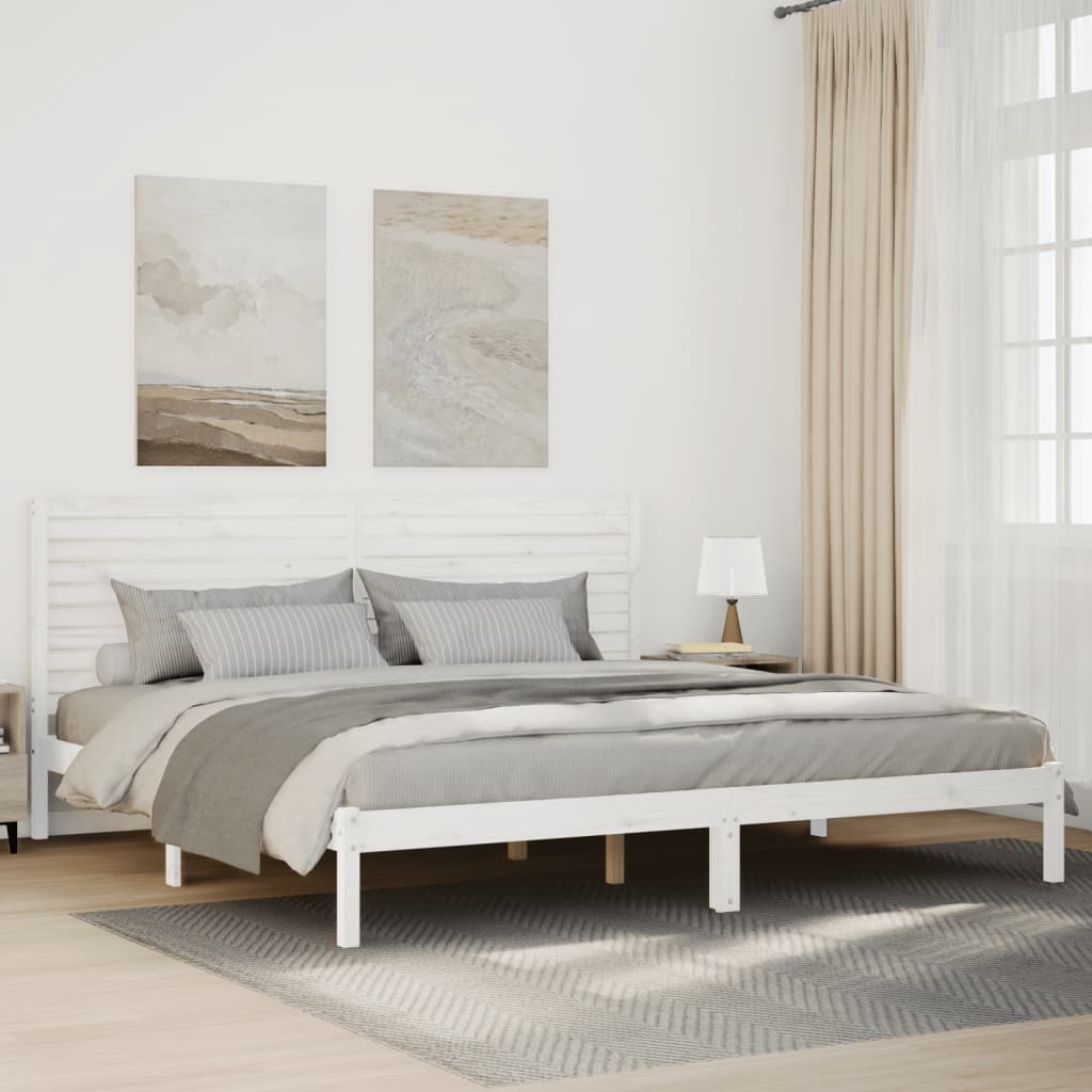 Giroletto Extra Lungo senza Materasso Bianco 200x210cm Massello | homemem39
