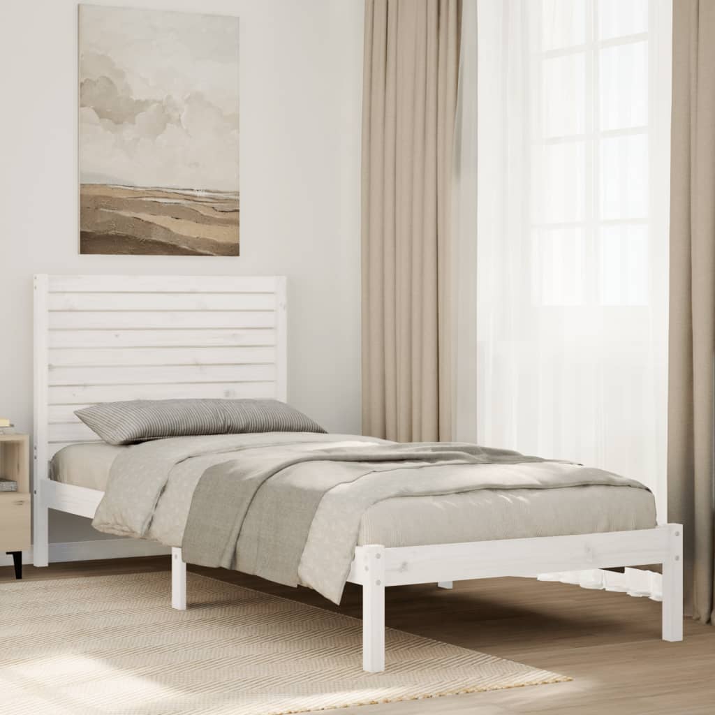 Giroletto Extra Lungo senza Materasso Bianco 90x220 cm Massello - homemem39