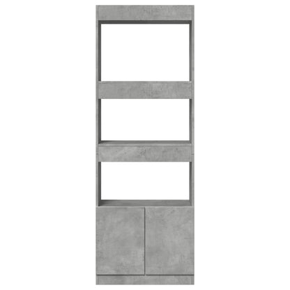 Credenza Grigio Cemento 63x33x180 cm in Truciolato