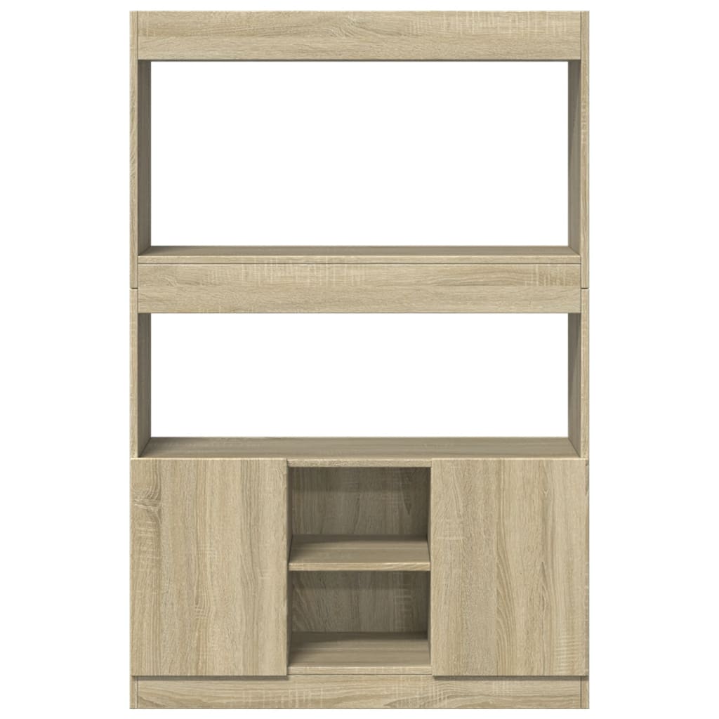 Credenza Rovere Sonoma 92x33x140 cm in Legno Multistrato