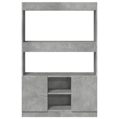 Credenza Grigio Cemento 92x33x140 cm in Legno Multistrato