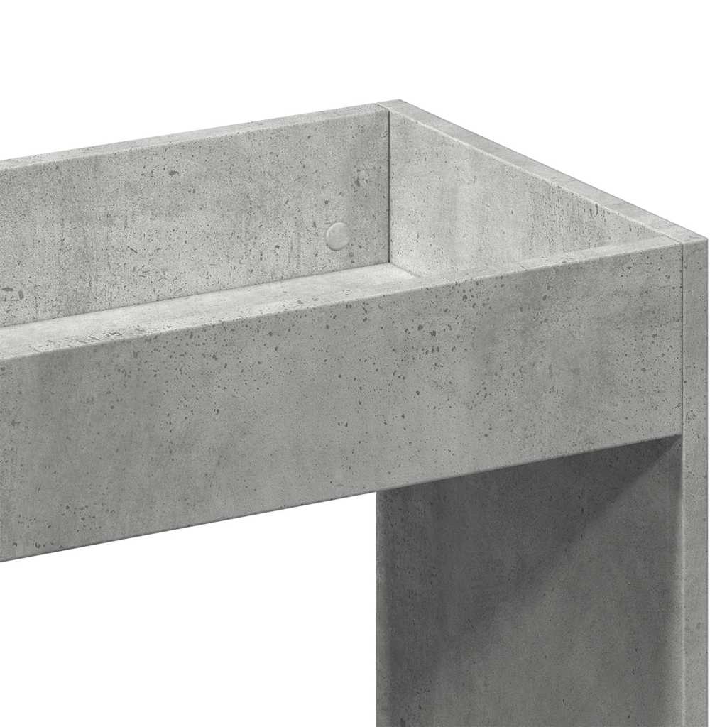 Credenza Grigio Cemento 92x33x140 cm in Legno Multistrato